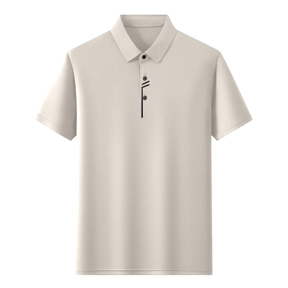 DayScoop Big & Tall T-Shirt for Men Summer T Shirt Solid Color Casual Fashion Breathable Short Sleeve Button Down Collar Polyester Tops Plus Size
