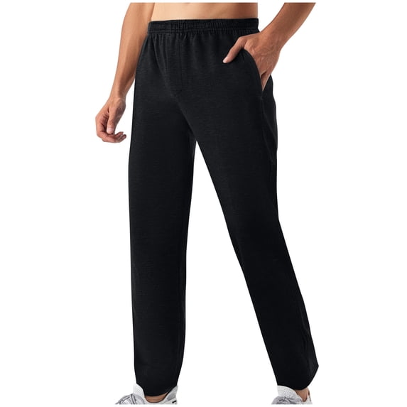 DayScoop Casual Pants for Men Fashion Slacks Summer Solid Color Drawstring Elastic Waist Breathable Full Length Trousers