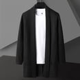 thumbnail image 1 of DayScoop Casual Sweater for Men Long Sleeve Cardigan Big & Tall Solid Color Fashion Turndown Collar Button Tops Plus Size, 1 of 3