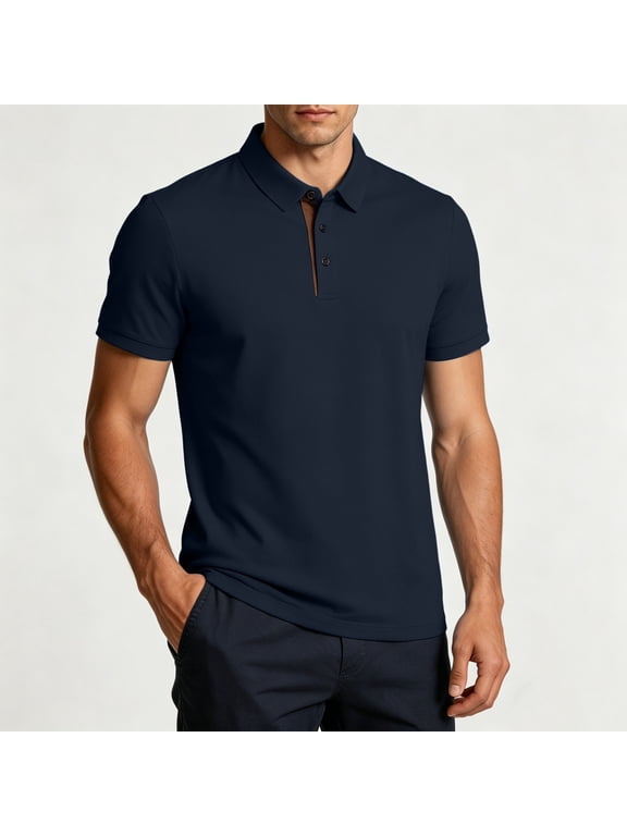 Casual T-Shirt for Men Fashion T Shirt Short Sleeve Summer Solid Color Oversize Refreshing Loose Fitting Business Color Tops Plus Size