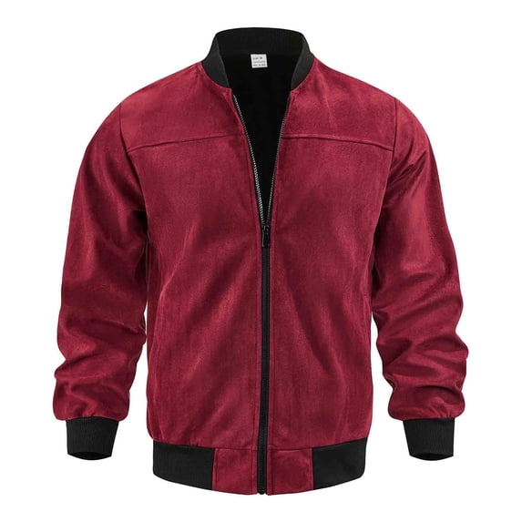 DayScoop Fall Outer Jacket for Men Long Sleeve Outerwear Solid Color Winter Fashion Multifunctional Warm Casual Plus Size Zipper Tops