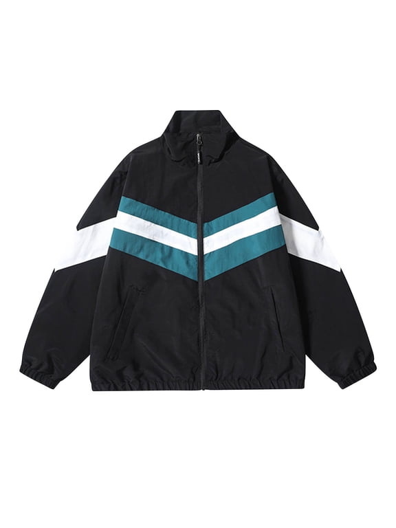 Fashion Outer for Men Casual Outerwear Big & Tall Fall Long Sleeve Solid Color Outdoor Climb Sport Run Pocket Zipper Jackets Tops Plus Size
