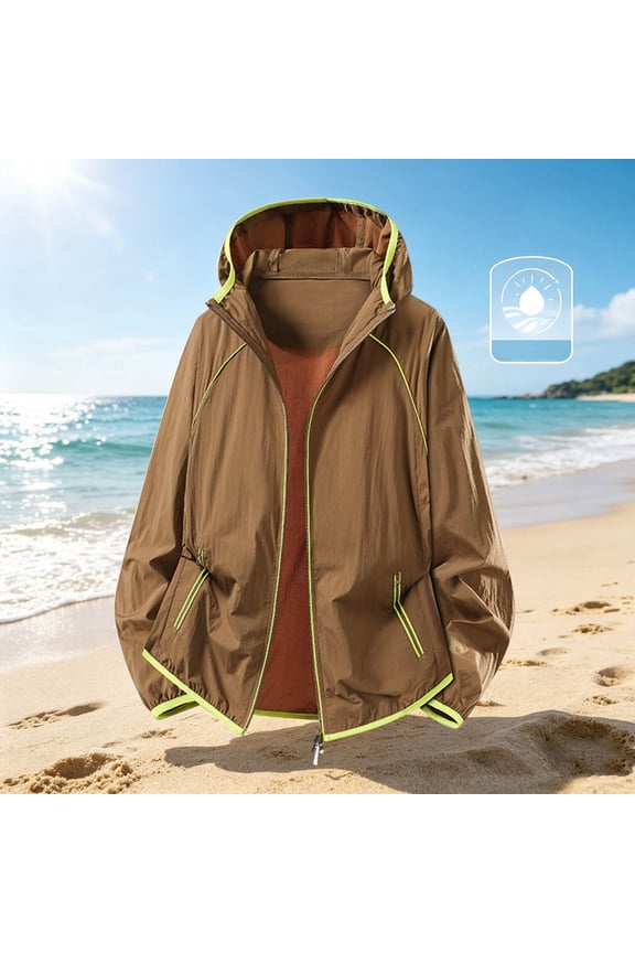 Fashion Outer jacket for Men Casual Outerwear Summer Outdoors Sunscreen Clothing Sports Loose Mountaineering Tooling Outdoor Hood Fishing Tops
