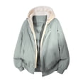 thumbnail image 1 of DayScoop Long Sleeve Jacket for Men Fashion Coat Solid Color Casual Warm Thick Hooded Fake Two-piece Tops, 1 of 4