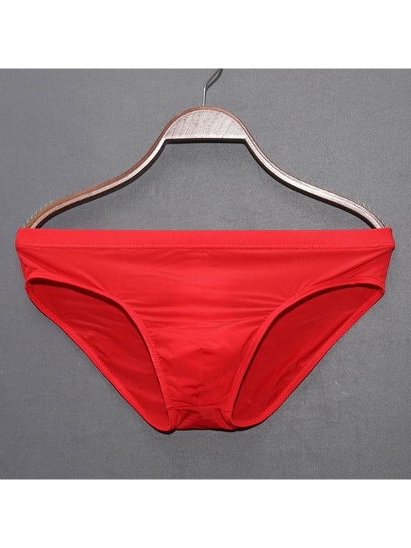 Mans Briefs, Men'S Ice Silk Smooth Underwear Brief, 3D Contour Underpants, Thin Stretch Undergarment for Daily Use, Home and Casual Outing, Assorted Multi Color Pack for Adult Men