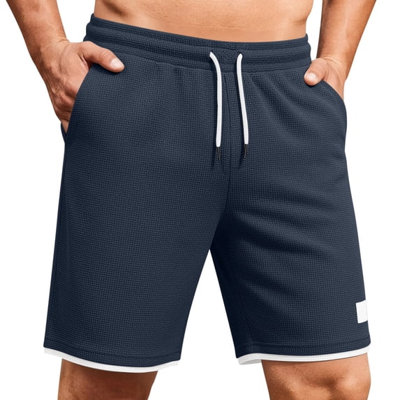 DayScoop Men's Casual Shorts Fashion Shorts Summer Drawstring Elastic Waist Beach Sports Loose Fitness Breathable Short Pants