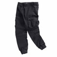 thumbnail image 1 of DayScoop Men's Fashion Pants Solid Color Slacks Summer Multi Pocket Casual Outdoor Sports Bind Feet Long Trousers, 1 of 6