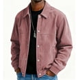 thumbnail image 1 of DayScoop Men's Long Sleeve Corduroy Jacket with Snap Button Front, Point Collar Casual Trucker Coat with Chest Pockets for Work Outdoor Daily, 1 of 6