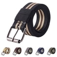thumbnail image 1 of DayScoop Mens Belt Versatile Waistband Canvas Woven Porous No Need Punching Nylon Belt, 1 of 6