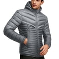 thumbnail image 1 of DayScoop Mens Casual Jacket Long Sleeve Parkas Big & Tall Solid Color Fashion Thickened Detachable Cap Full Zip Hooded Pocket Winter Warm Tops, 1 of 6