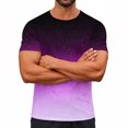 thumbnail image 1 of DayScoop Mens Casual T Shirt Fashion T Shirt Funny Summer Gradient Printed Round Neck Short Sleeved Sports Vintage Tops Tees, 1 of 6