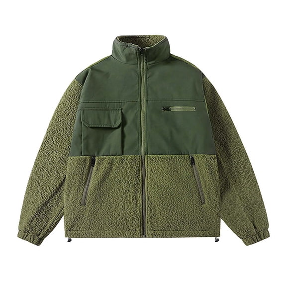 DayScoop Mens Fashion Jackets Casual Outerwear Big & Tall Fall Long Sleeve Solid Color Outdoor Sport Run Pocket Zipper Outer Tops Plus Size