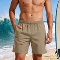 thumbnail image 1 of DayScoop Mens Fashion Shorts Casual Shorts Summer Solid Color Pockets Elastic Waist Sports Beach Breathable Short Pants, 1 of 6
