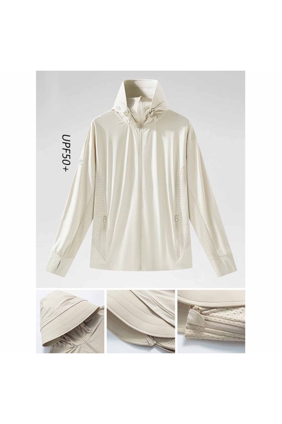 Mens Jackets Casual Outerwear Summer Fashion Outdoors Sunscreen Clothing Sports Loose Mountaineering Tooling Outdoor Hood Fishing Outer Tops Plus Size