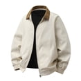 thumbnail image 1 of DayScoop Mens Jackets Winter Outerwear Big & Tall Solid Color Casual Long Sleeved Lapel Workwear Outer Tops Plus Size Coat, 1 of 5