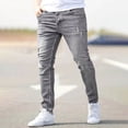 thumbnail image 1 of DayScoop Mens Jeans Denim Trousers Summer Casual Solid Color Fashion Stretch Pocket Buttoned Zipper Full Length Pants, 1 of 6