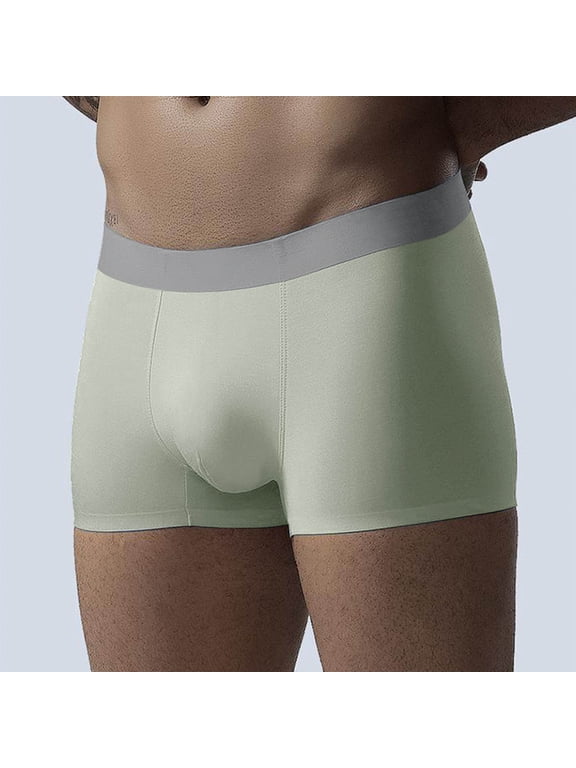 Mens Light Tone Ice Silk Boxer Briefs, Seamless Smooth Underwear for Adult Men, Multipack Boxer Briefs, Non Ride Up Underpants for Daily Commute