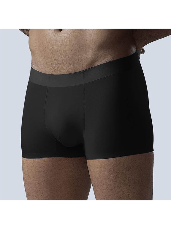 Mens Light Tone Ice Silk Boxer Briefs, Seamless Smooth Underwear for Adult Men, Multipack Boxer Briefs, Non Ride Up Underpants for Daily Commute