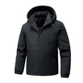 thumbnail image 1 of DayScoop Mens Long Sleeve Jacket Solid Color Parkas Big & Tall Fashion Casual Puffer Thick Warm Hooded Full Zip Tops Plus Size, 1 of 3