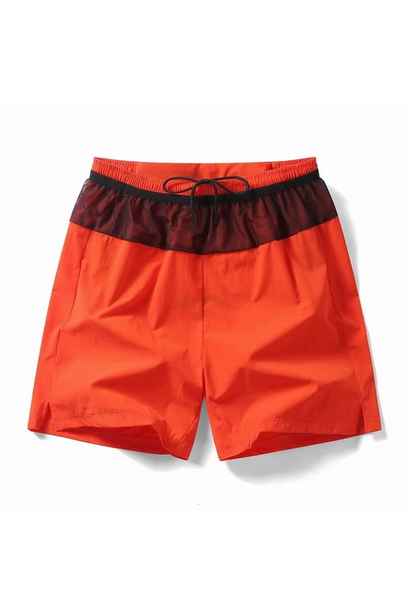 Mens Plus Size Shorts Fashion Breeches Solid Color Casual Summer Thin Outdoor Running Sports Ice Silk Quickdrying Breathable Short Pants