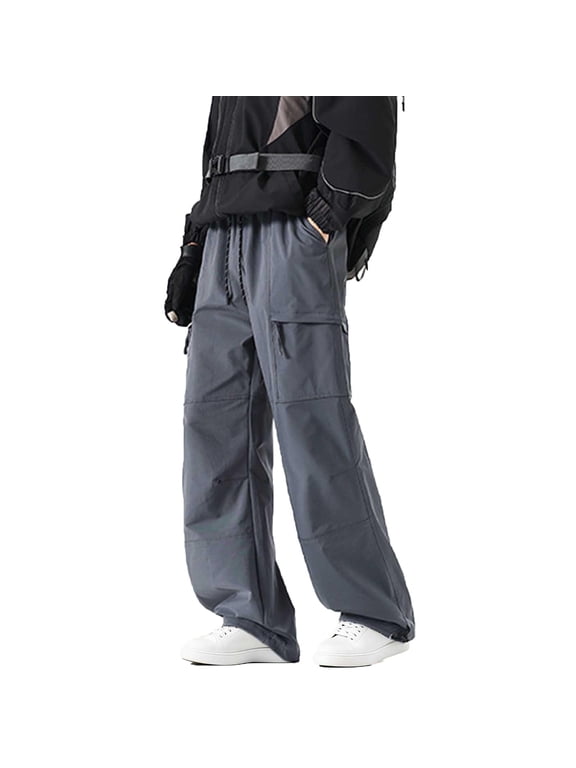 Mens Ski Cargo Pants with Waterproof Surface, wind resistant fabric for mountain skiing and fall snow outdoor sports