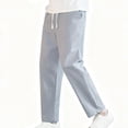 thumbnail image 1 of DayScoop Mens Solid Color Pants Men's Casual Bottoms Pocket Trendable Youth Versatile Sports Breathable Trousers, 1 of 3