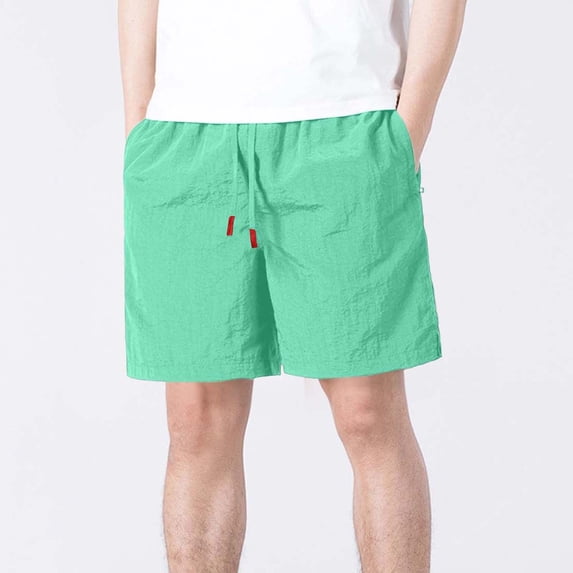 DayScoop Mens Solid Color Shorts Summer Shorts Pocket Bage Elastic Waist Split Leg Casual Fashion Sport Short Pants