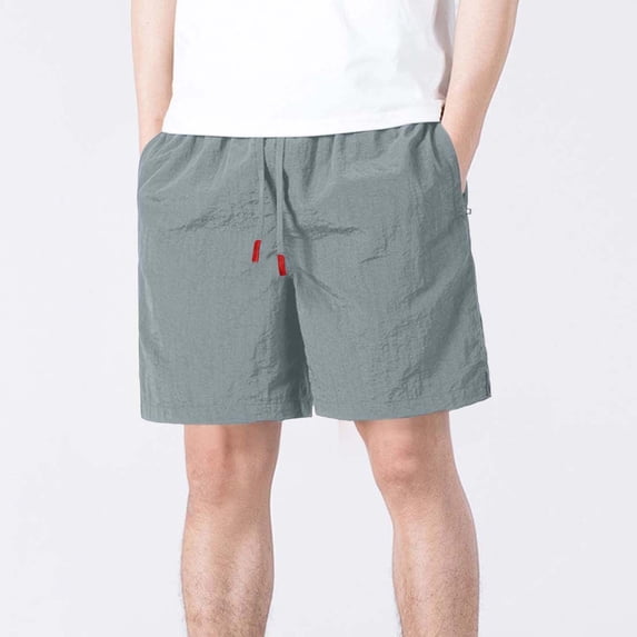 DayScoop Mens Solid Color Shorts Summer Shorts Pocket Bage Elastic Waist Split Leg Casual Fashion Sport Short Pants
