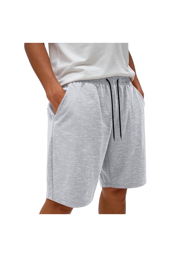 Mens Summer Shorts Casual Breeches Fashion Solid Color Sporty Elastic Waist Pocket Fitness Training Short Pants Plus Size