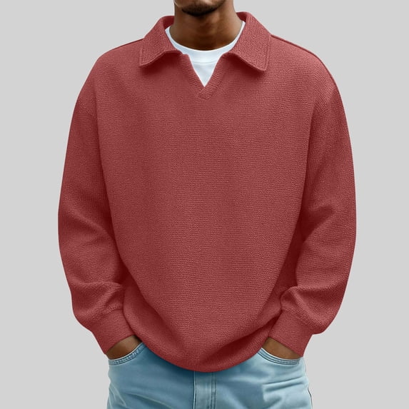 DayScoop Mens Summer T-shirt Casual T Shirt Fashion Solid Color Long Sleeve With Breathable Versatile Pullover Tops Tees Plus Size