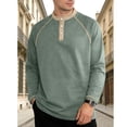 thumbnail image 1 of DayScoop Mens T-Shirt Casual T Shirt Long Sleeve Fall Winter Fashion Color Blocked Round Neck Sports Fitness Tops, 1 of 5