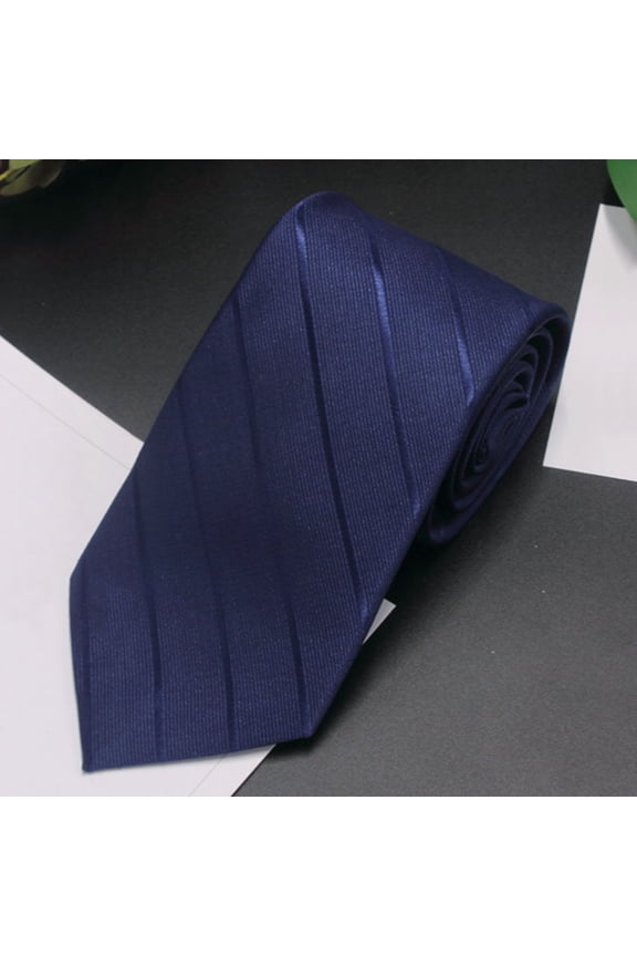 Mens Tie 8cm Necktie Dress Fashion Business Shirt Solid Polyester Hand Tie