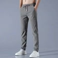 thumbnail image 1 of DayScoop Plus Size Pants for Men Plain Trousers Summer Fashion Casual Comfy Pocket Bandage Drawstring Full Length Pants, 1 of 5