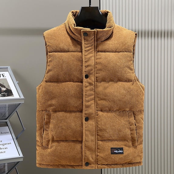 DayScoop Winter Vest for Men Casual Sleeveless Jacket Big & Tall Fashion Lamb Fleece Loose Top Plus Size