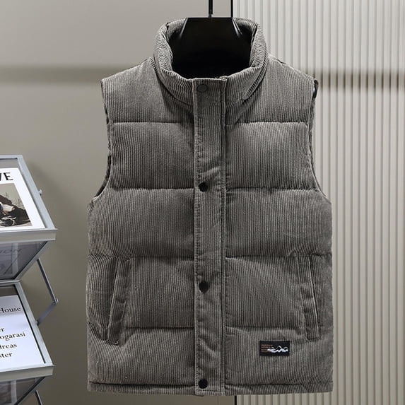 DayScoop Winter Vest for Men Casual Sleeveless Jacket Big & Tall Fashion Lamb Fleece Loose Top Plus Size