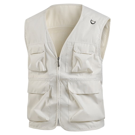 DayScoop Winter Vest for Men Casual Sleeveless Jacket Big & Tall Fashion Summer Solid Color V-Neck Waistcoat Top Plus Size