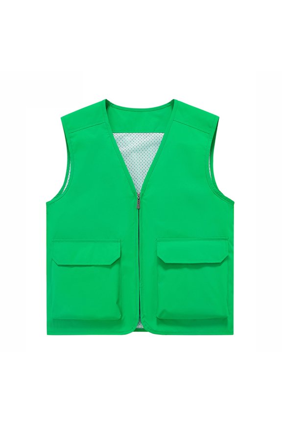 Winter Vest for Men Fashion Sleeveless Jacket Casual Thin Sports Multi-Bag Casual-Drying Loose Mountaineering Tooling Outdoor Top