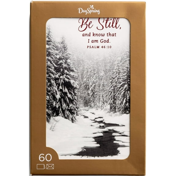 DaySpring Christmas Classics Black and White Bulk Boxed Cards and Envelopes 60 Count