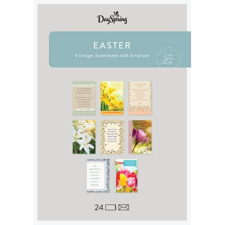 DaySpring Easter Blessings 24 Count Assortment of Inspirational Easter Cards
