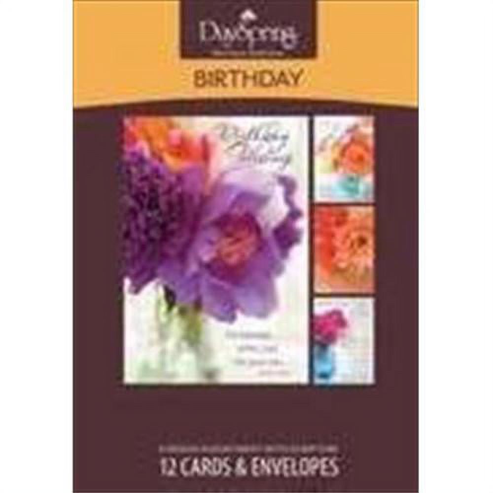 DaySpring "Flowers of Joy Inspirational Birthday Inspirational" Boxed