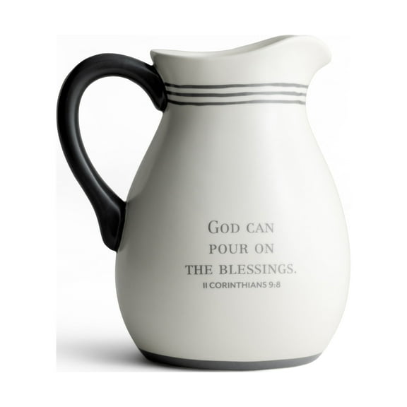 DaySpring God Can Pour on the Blessings 54 ounce Ceramic Pitcher