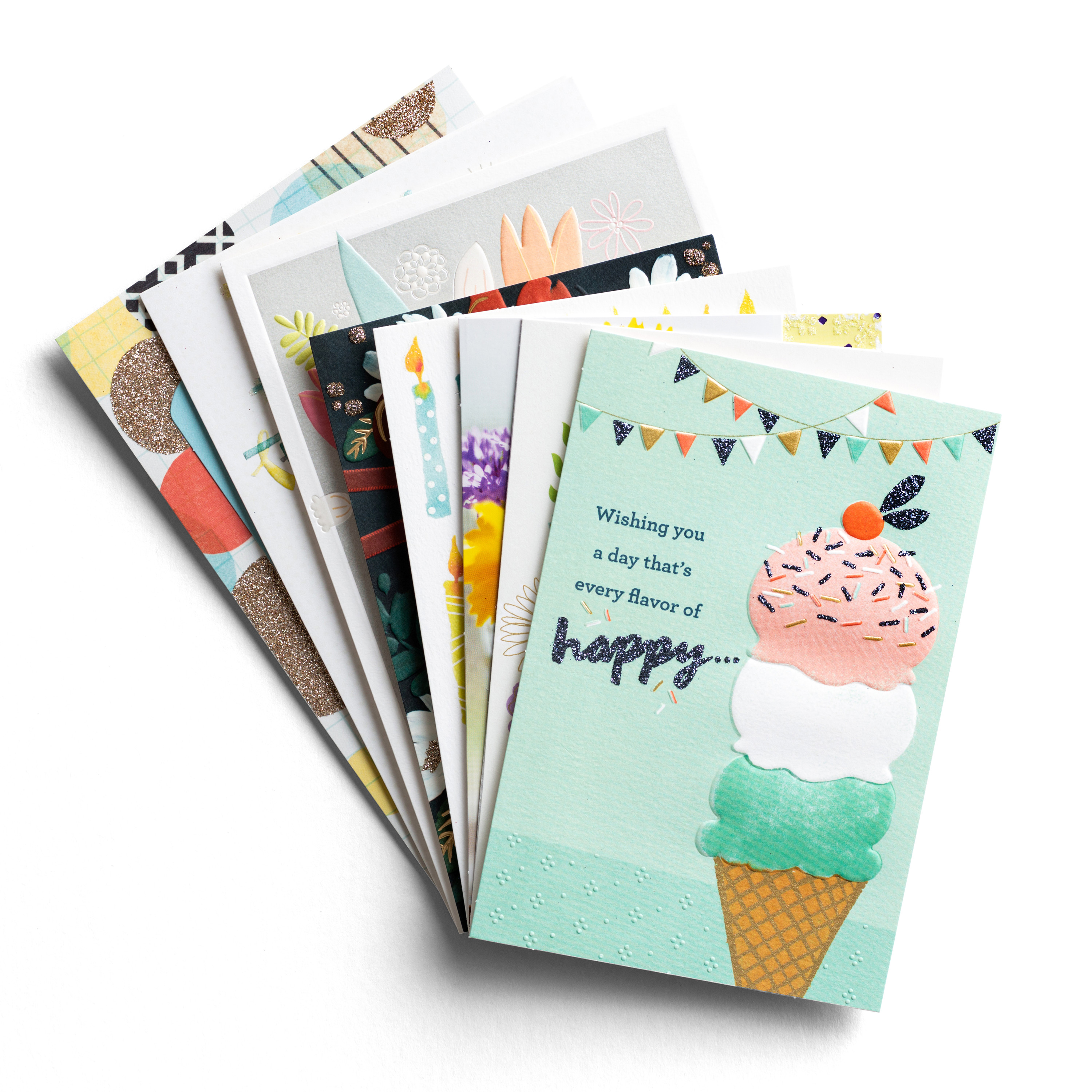 DaySpring Happy Birthday 8 Greeting Card Assortment Pack with