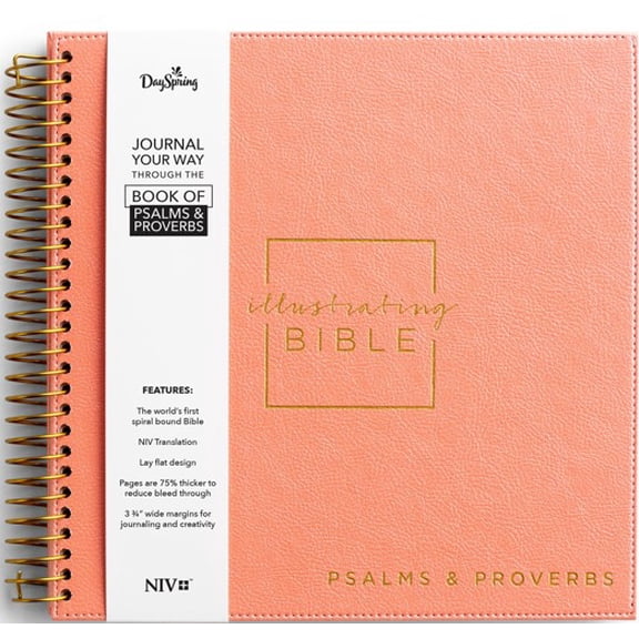 NIV, Spiral-Bound Illustrating Bible: Psalms and Proverbs, Leathersoft Spiral, Coral:Draw, Write, and Reflect Your Way Through Scripture (Spiral-Bound)