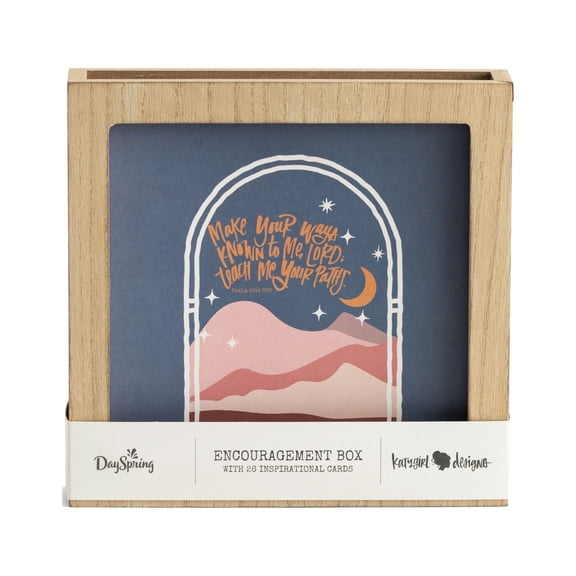 DaySpring - KatyGirl - Your Paths - Encouragement Box with 26 Inspirational Cards, 8 x 8