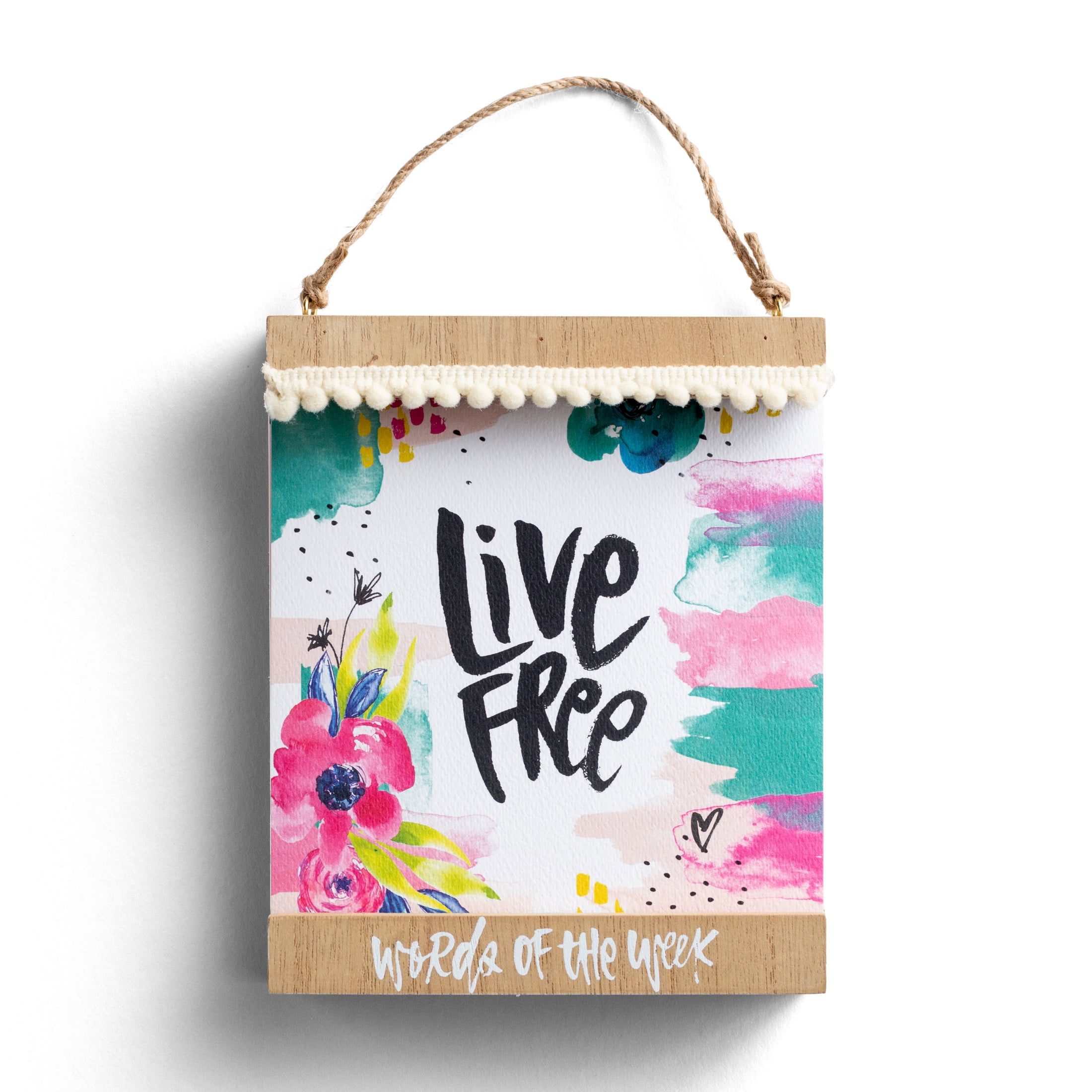 Live Free Inspirational Quote Framed Wall Decor