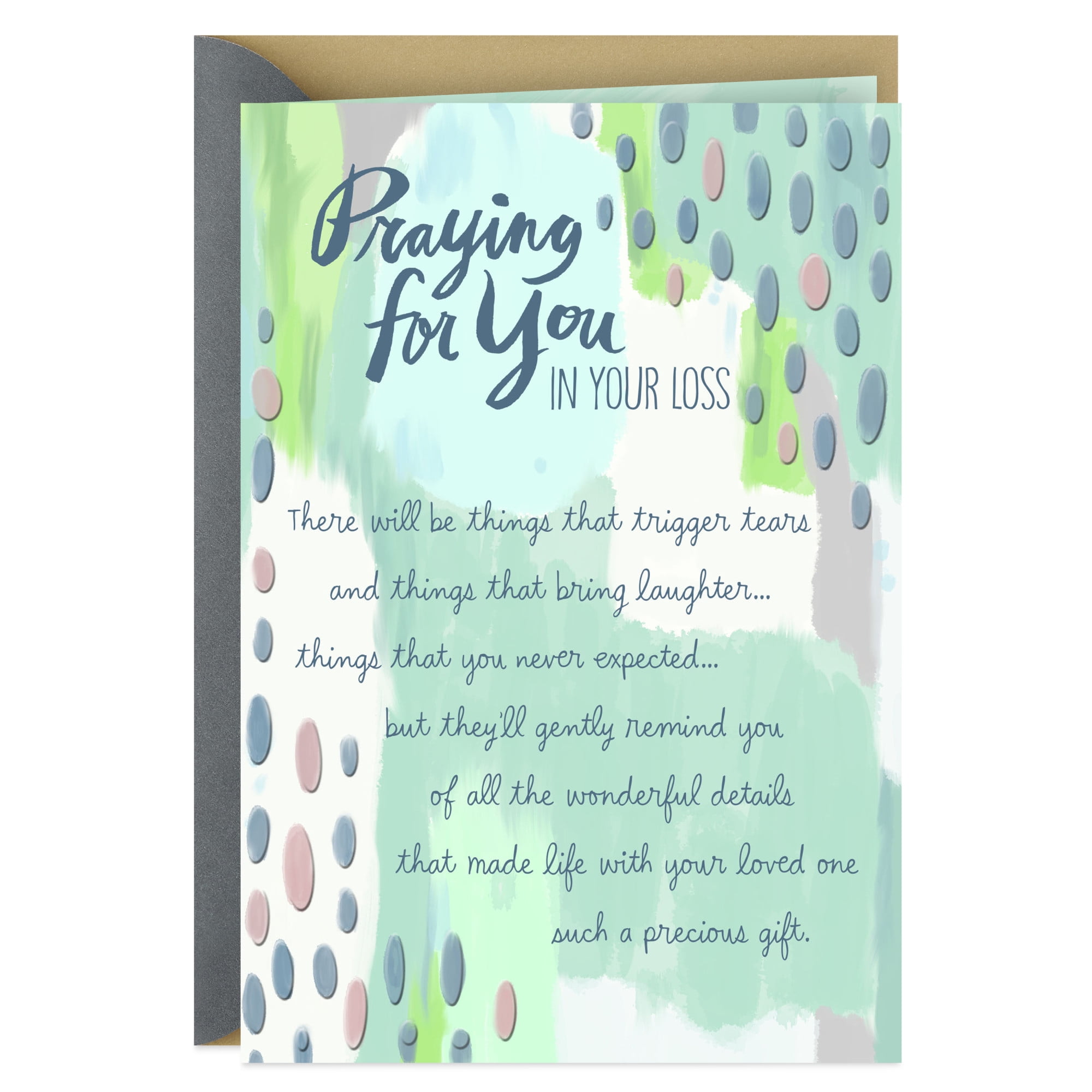 DaySpring Mahogany Religious Sympathy Card (Praying for You in Your Loss)