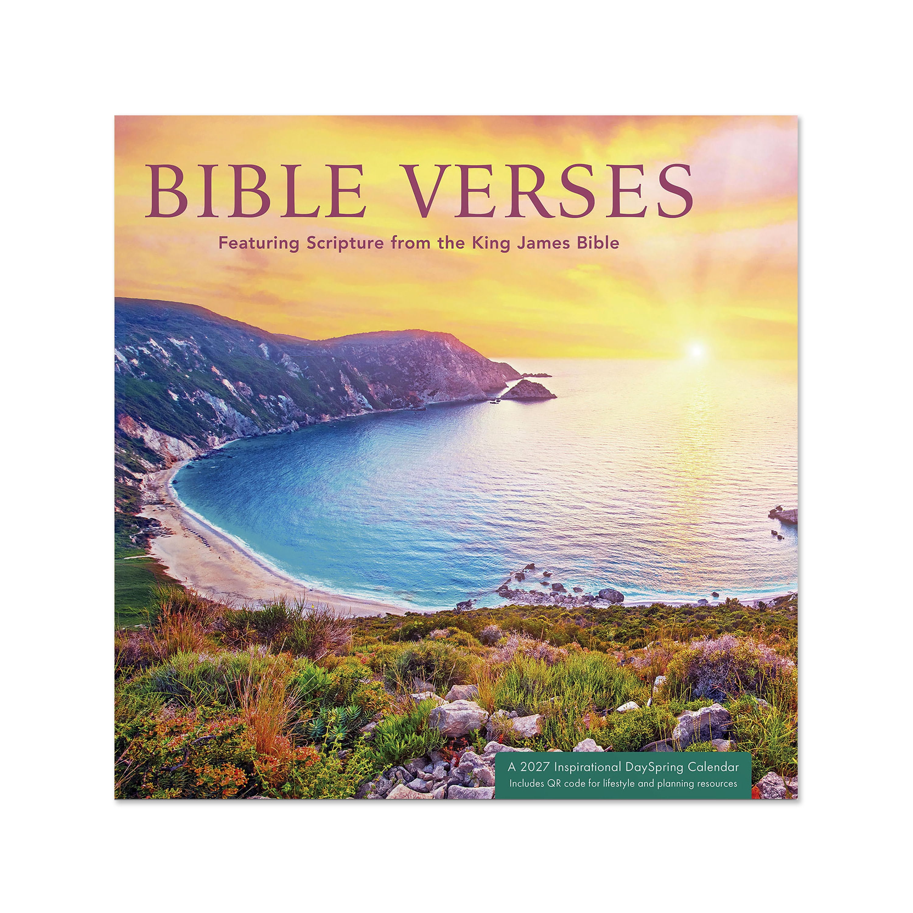 2027 Bible Verses KJV Hanging Wall Calendar 12x12 January-December Gridded