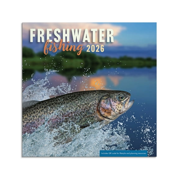 DaySpring Monthly Calendar(12"x12")Freshwater Fishing 12 Month Jan 2026-Dec 2026