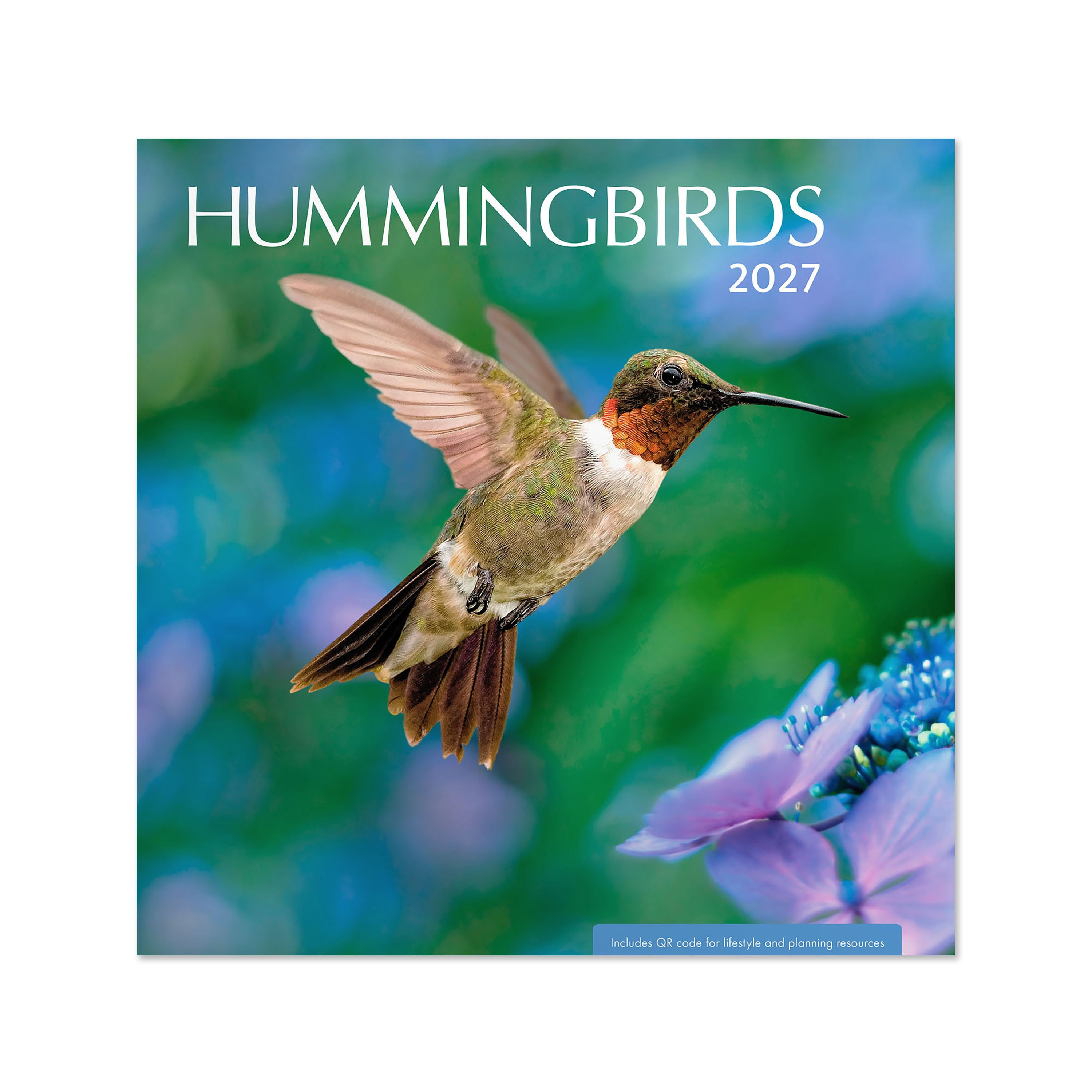2027 Hummingbirds Hanging Wall Calendar 12x12 January-December Gridded