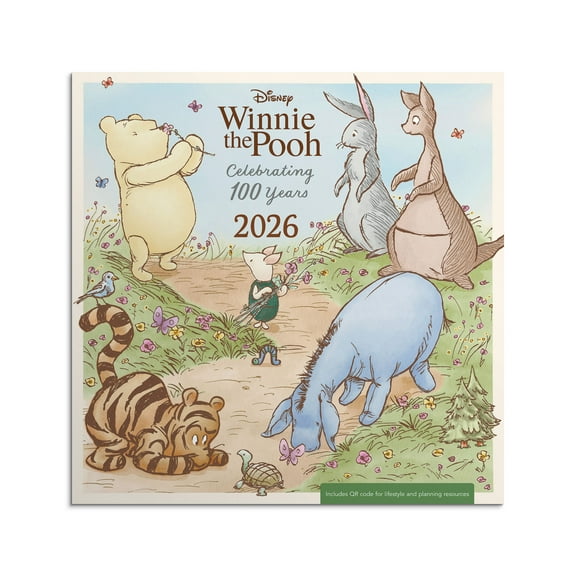 DaySpring Monthly Calendar (12"x12") Winnie the Pooh 12 Month Jan 2026-Dec 2026